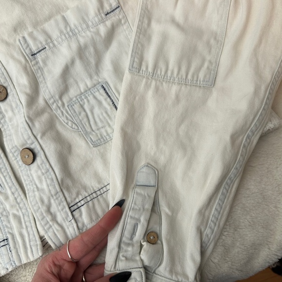 Free people light blue denim cropped jacket - Picture 3 of 7